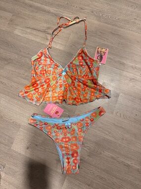 NWT Strawberry Milk Mob Clementine Bikini Set